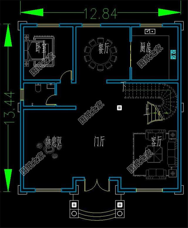 農(nóng)村三層半樓房設(shè)計(jì)圖，戶型簡(jiǎn)約，建房子娶媳婦，過幸福生活