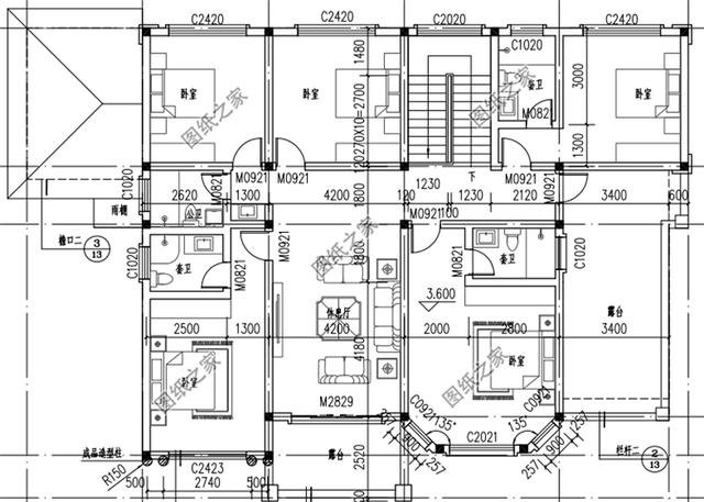 進深14米農村自建房戶型圖，外觀精致，舒適的布局，新房就選這樣