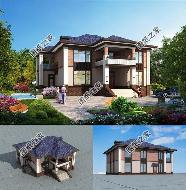 農村復式二層別墅設計圖，圖紙簡單老爸都能看得懂，看完收藏了