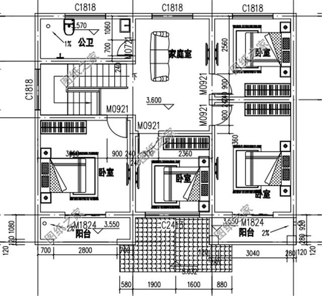 鄉下二層建房110平米別墅戶型圖，造價不到30萬，非常接地氣
