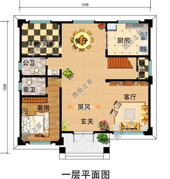 中式二層別墅設計圖，對稱設計，最有品味的住宅