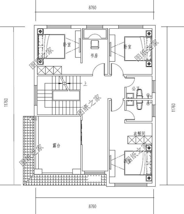 農村三層樓房戶型圖，落地窗加露臺，好多人都夸第三套建的好