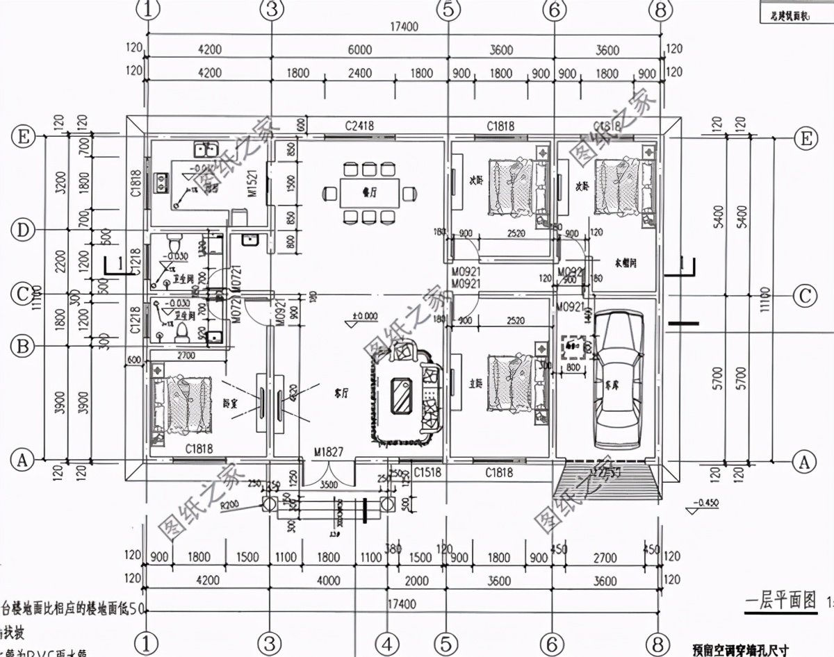農(nóng)村帶車庫房子設(shè)計圖，建房沒車庫怎么行，趕快收了回家建一棟