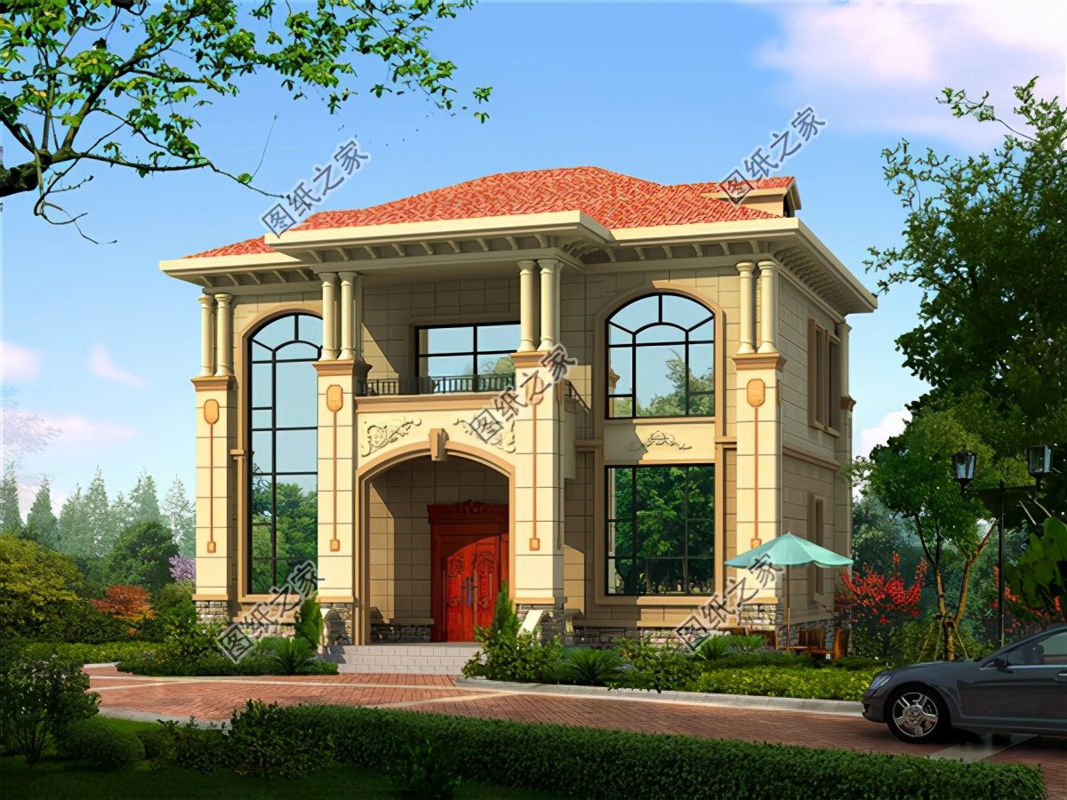 最新款二層別墅設計圖，回到農村建房子，果然還是二層的最受喜愛