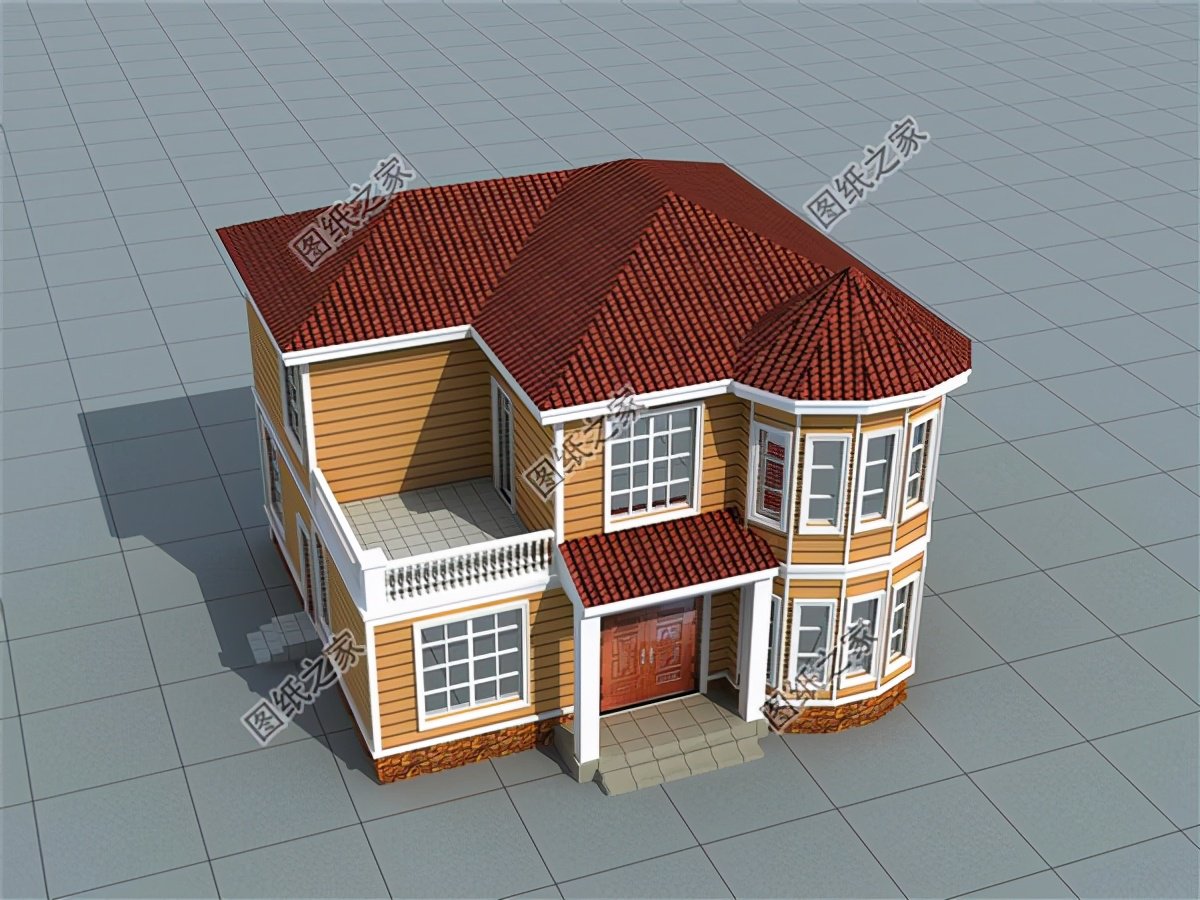 12米×12米建房設(shè)計圖，有露臺設(shè)計，農(nóng)村建房就蓋這樣的戶型