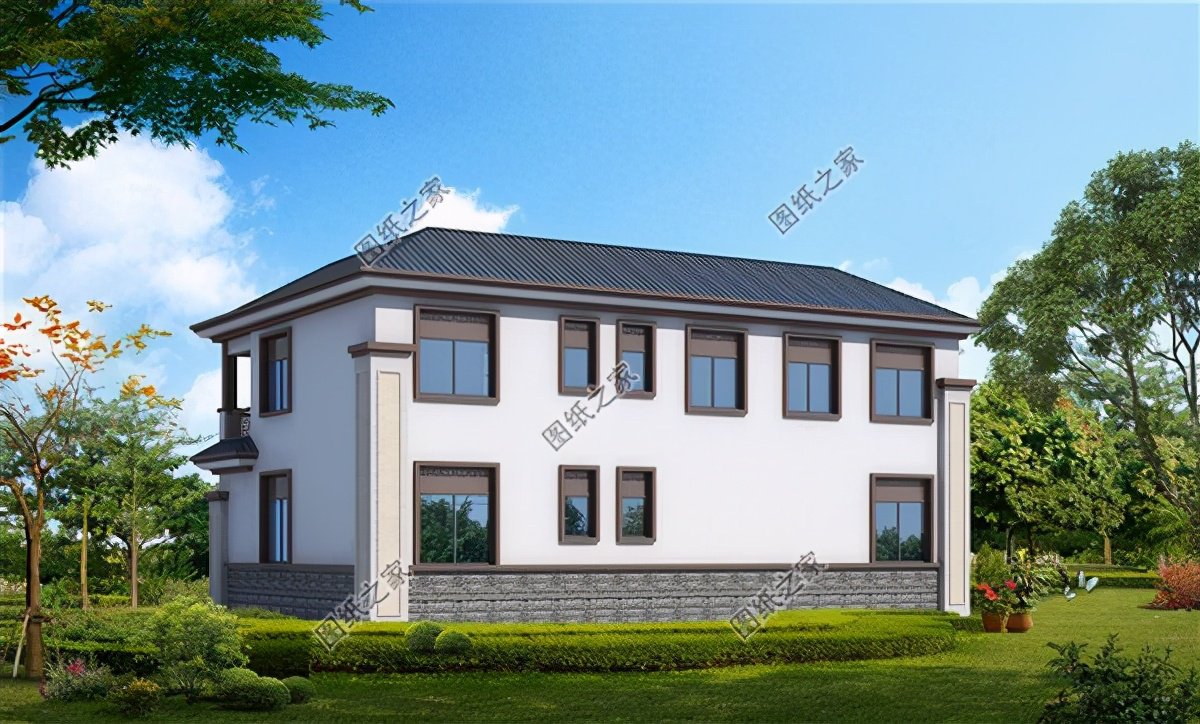 進深9米的別墅，在農村建的相當火熱，顏值和布局挑不出毛病