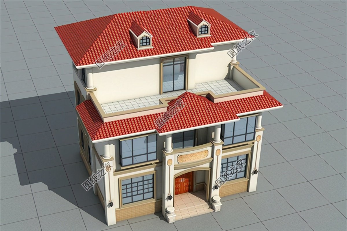 進深9米的別墅，在農村建的相當火熱，顏值和布局挑不出毛病