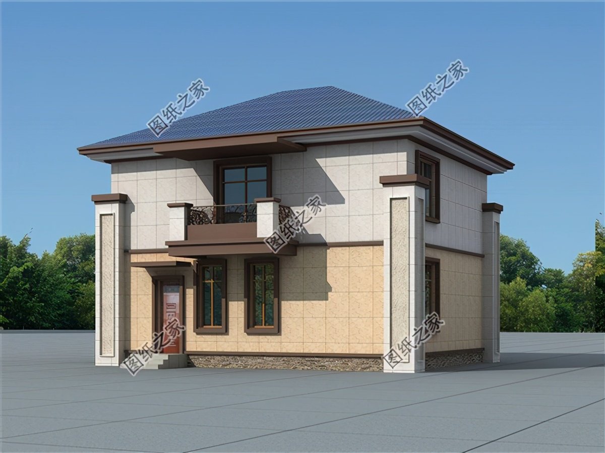 進深9米的別墅，在農村建的相當火熱，顏值和布局挑不出毛病