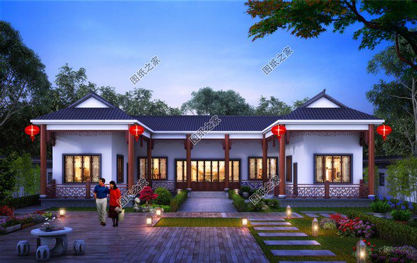 鄉村建的四合院一層設計，百萬豪宅的既視感，開啟一年好兆頭