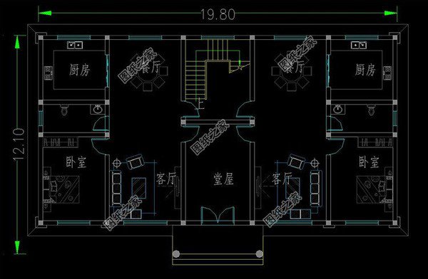 單戶開間10米左右雙拼房，小弟齊心建一棟，建房成本省一半