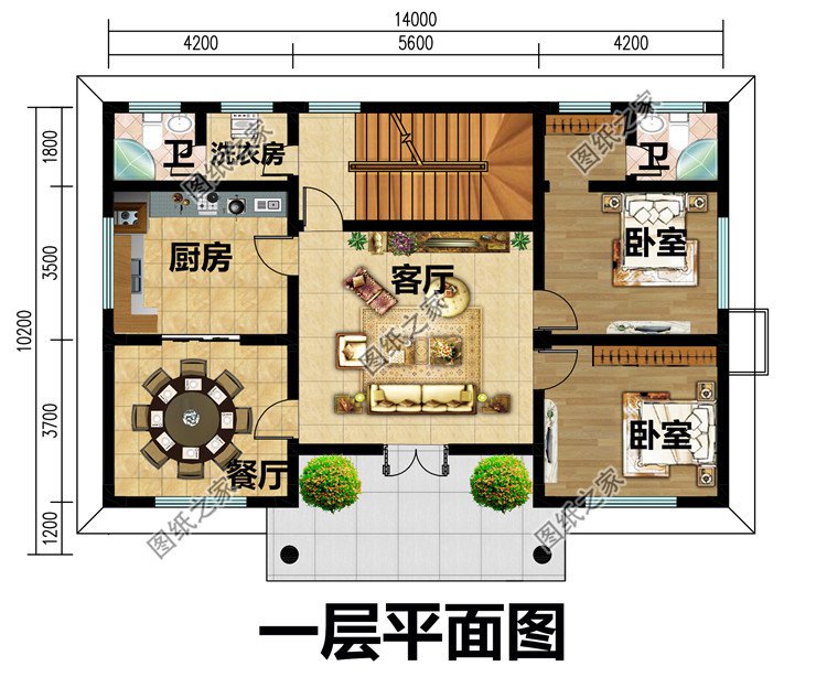 農(nóng)村二層小別墅自建房設(shè)計(jì)圖