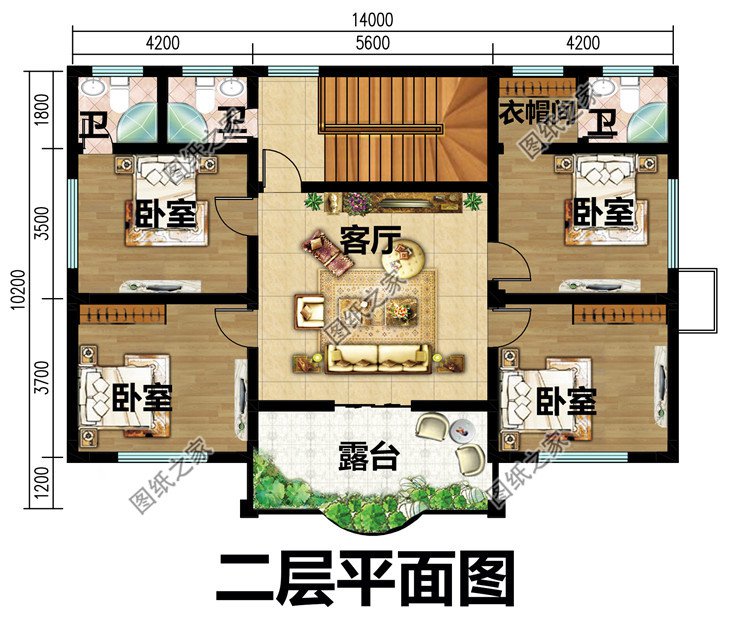 農(nóng)村二層小別墅自建房設(shè)計(jì)圖