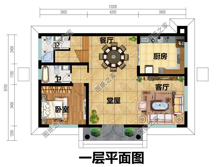 二層平頂別墅設計圖