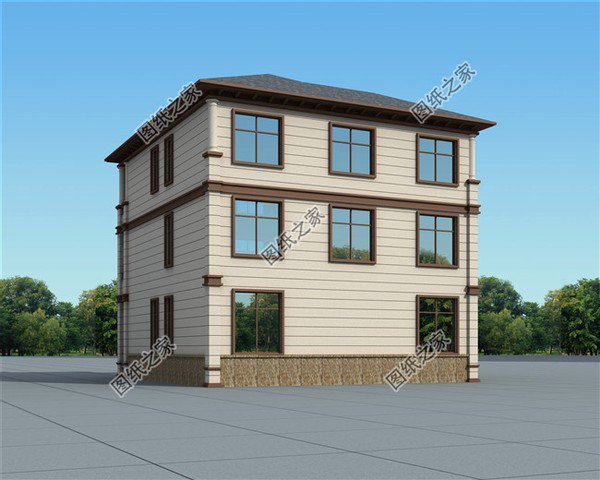 農村165平三層別墅戶型圖，品位提升，主體造價均不超過25萬