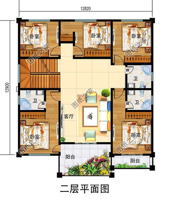 農村165平三層別墅戶型圖，品位提升，主體造價均不超過25萬