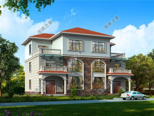 分享三款雙拼三層別墅設(shè)計(jì)圖，每一套都有亮點(diǎn)，建好之后高端又上檔次