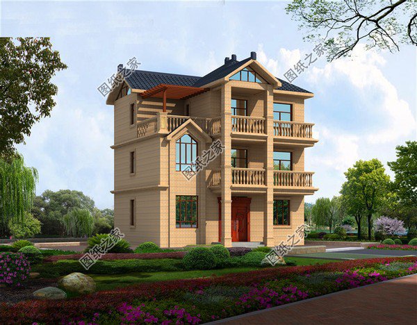 100平內(nèi)三層別墅設(shè)計(jì)圖，造價(jià)不高戶型實(shí)用，唾手可得