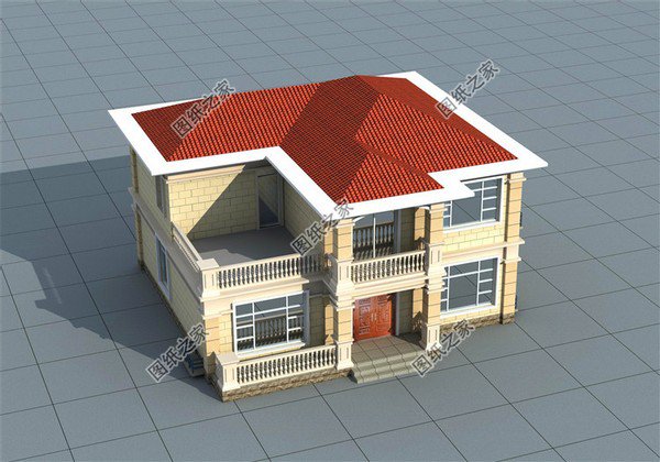 簡單戶型二層樓效果圖，戶型簡約造價低，農(nóng)村建房無壓力