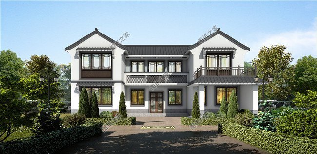 農村20萬四合院設計圖，青山綠水間，享受農村生活