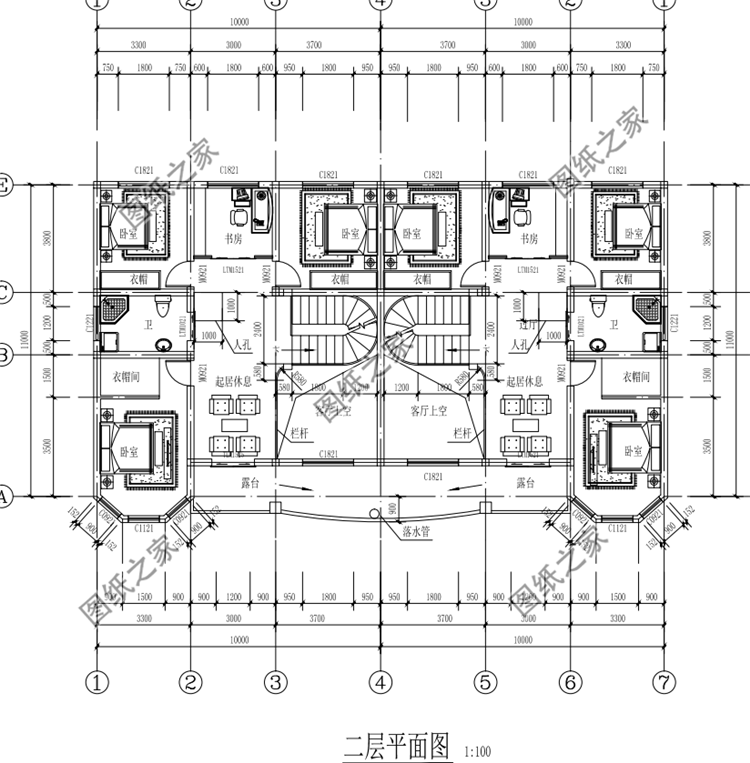 兄弟二層雙拼戶(hù)型圖，兄弟建房齊上陣，羨慕倒一大片親戚朋友