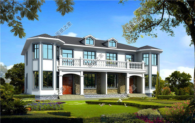 兄弟二層雙拼戶(hù)型圖，兄弟建房齊上陣，羨慕倒一大片親戚朋友