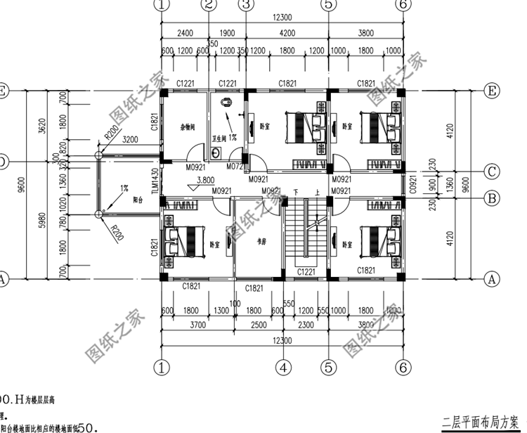 農(nóng)村二層平頂別墅設(shè)計(jì)圖，一點(diǎn)不比坡屋頂差，趕快收藏回家建