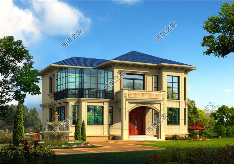 最新款二層樓房設計圖，外觀精致布局實用，第三套還帶地下室設計