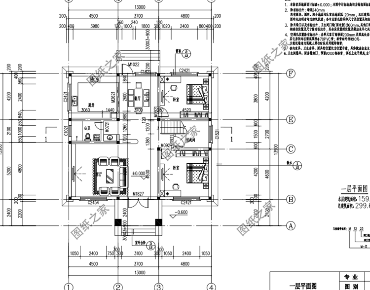 復式二層別墅設計圖，外觀大氣布局實用，只想說真好看