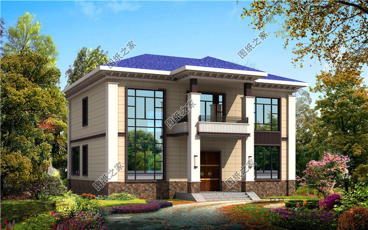 復式二層別墅設計圖，外觀大氣布局實用，只想說真好看