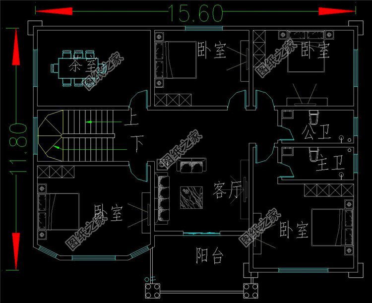 最新四層樓房設(shè)計(jì)圖，陽臺露臺全齊了，要建房趕快收藏圖紙