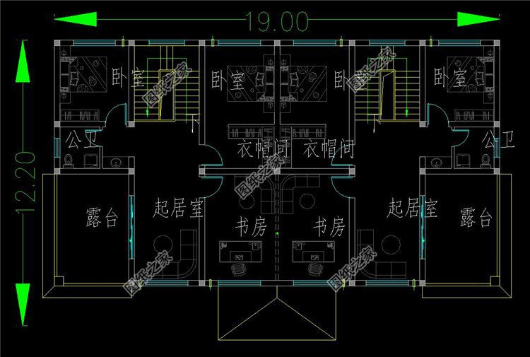 雙拼戶型設(shè)計(jì)圖，獨(dú)門獨(dú)戶，隱私性極高，大家覺得哪款戶型好？