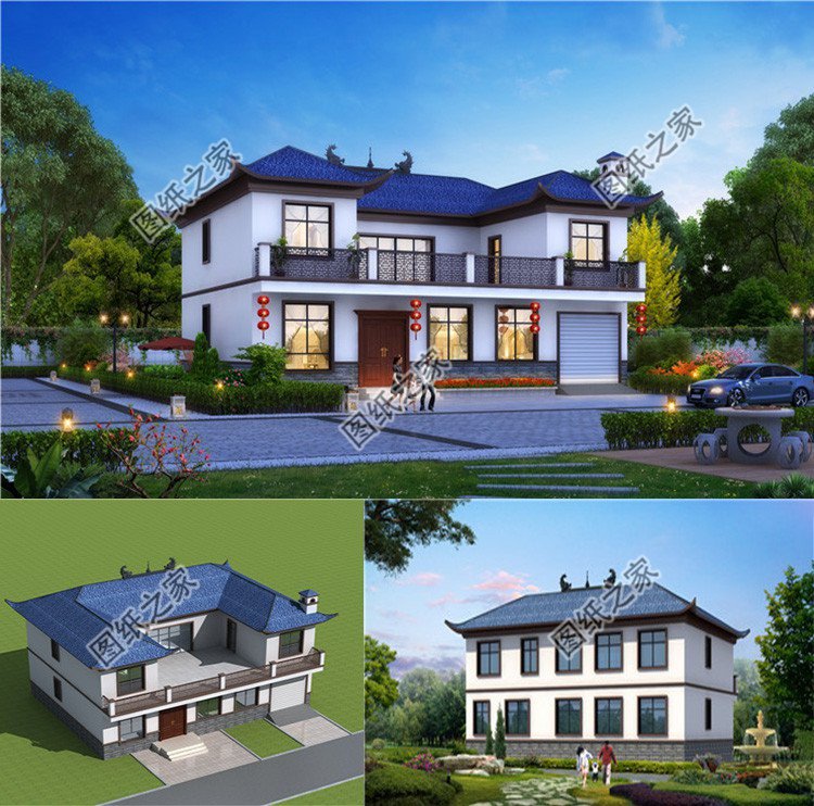 農村將近200平的二層別墅設計，奢華典雅，大氣有格調