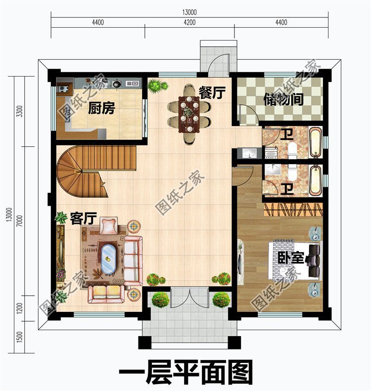 農村普通房子設計三層，村里建一棟，全部找你要圖紙！