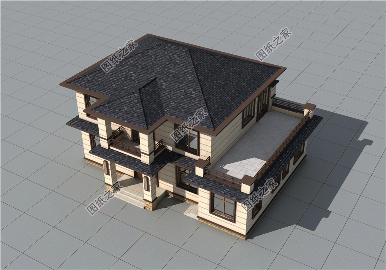 二層自建房16x12米設計圖紙，多種風格，給家里人看看