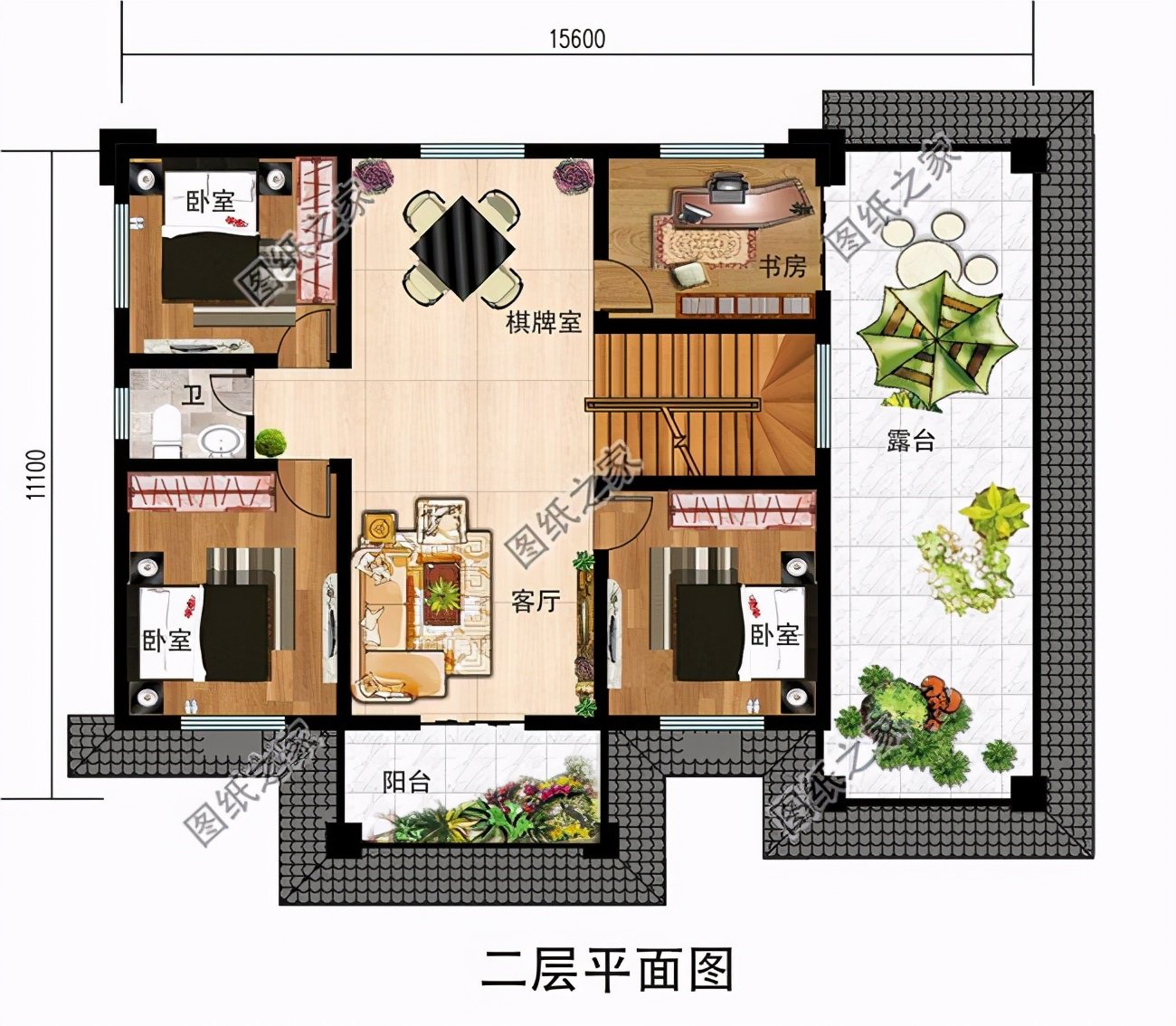 二層自建房16x12米設計圖紙，多種風格，給家里人看看