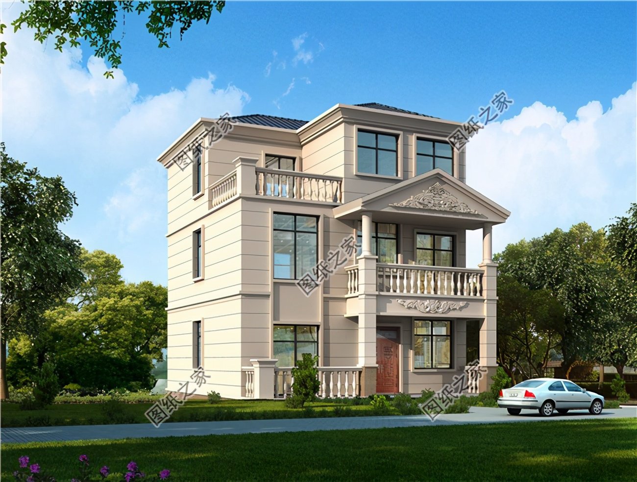 農村90平方正戶型圖，一眼望過去有如沐春風之感