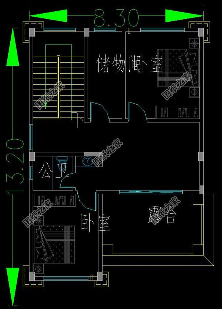 農村90平方正戶型圖，一眼望過去有如沐春風之感