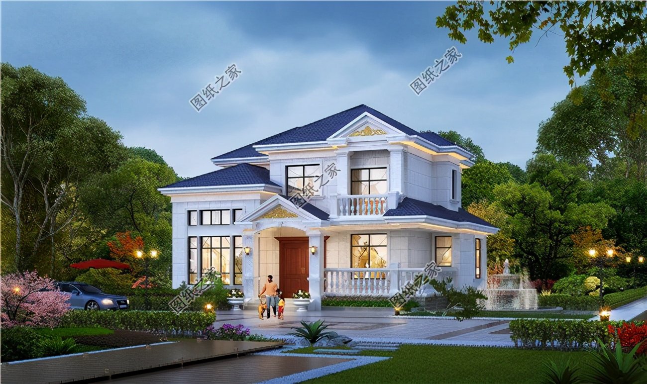 農村自建房設計圖二層在15萬內，難掩別樣風采，建好美出新境界