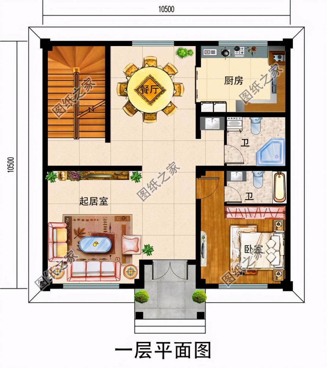 農村三層帶露臺別墅設計圖，這樣的房子來一棟走到哪都有底氣