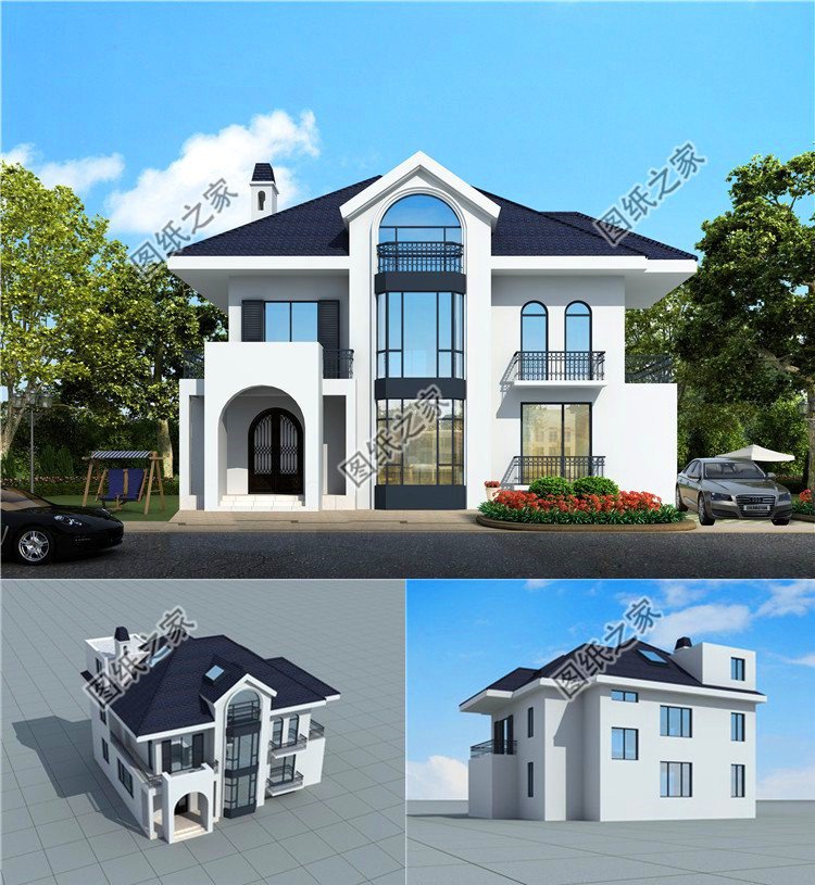 農村兩層別墅外觀圖，不知道多少人搶著建，農村建房經典戶型