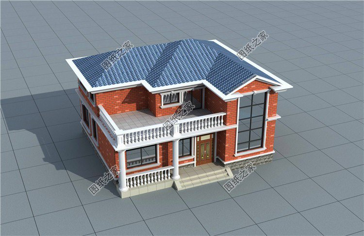 占地120平以內二層樓房設計圖，南北方朋友都能建，適應鄉村生活