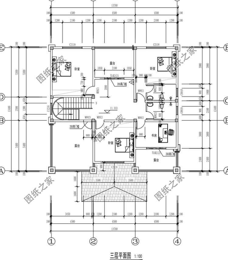 占地160平米三層別墅設計圖，這么合適的戶型不打算來一棟嗎