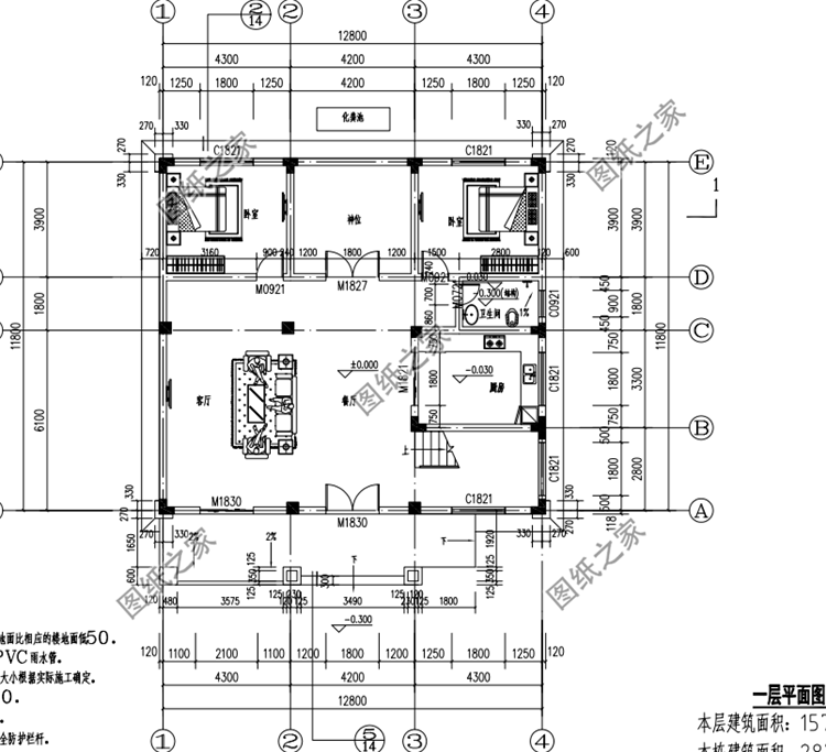 面寬12米二層樓設計圖，外觀靚布局贊，再適合農村不過了