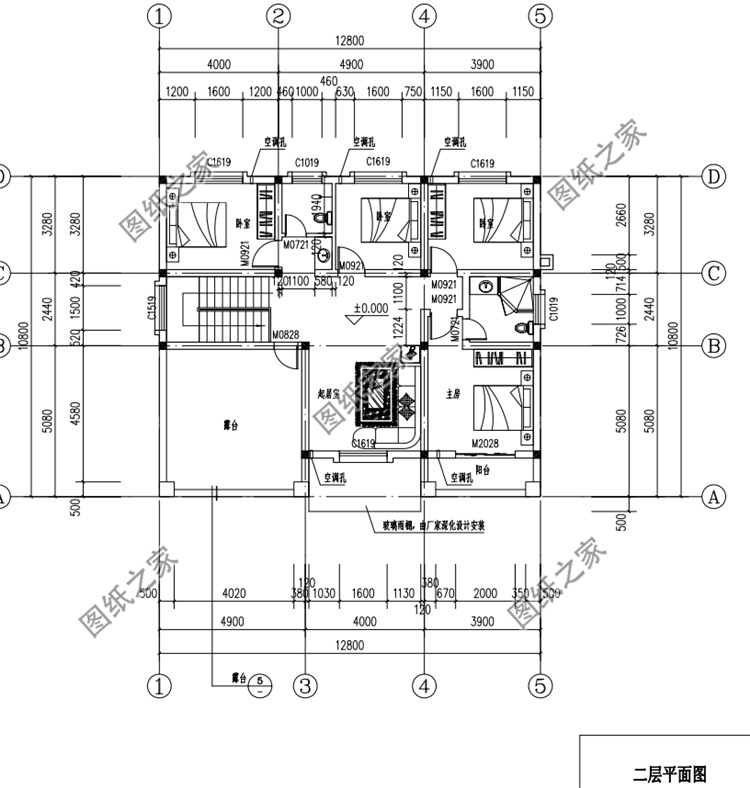 面寬12米二層樓設計圖，外觀靚布局贊，再適合農村不過了