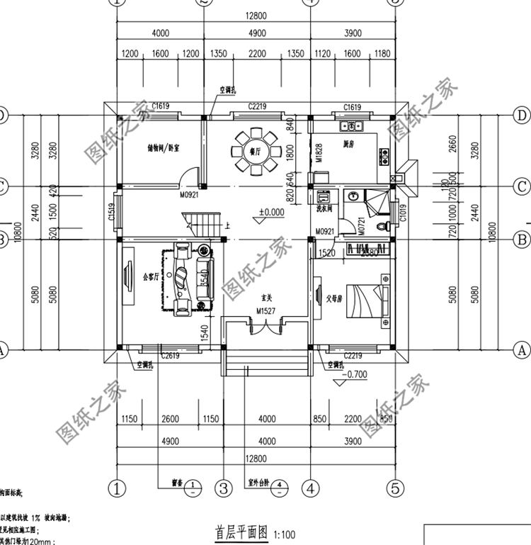 面寬12米二層樓設計圖，外觀靚布局贊，再適合農村不過了