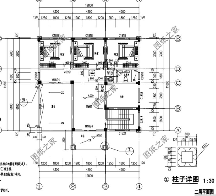 面寬12米二層樓設計圖，外觀靚布局贊，再適合農村不過了