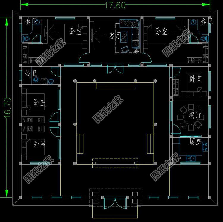 農村五室兩廳戶型圖，建成最多只要20萬，農村建房必備