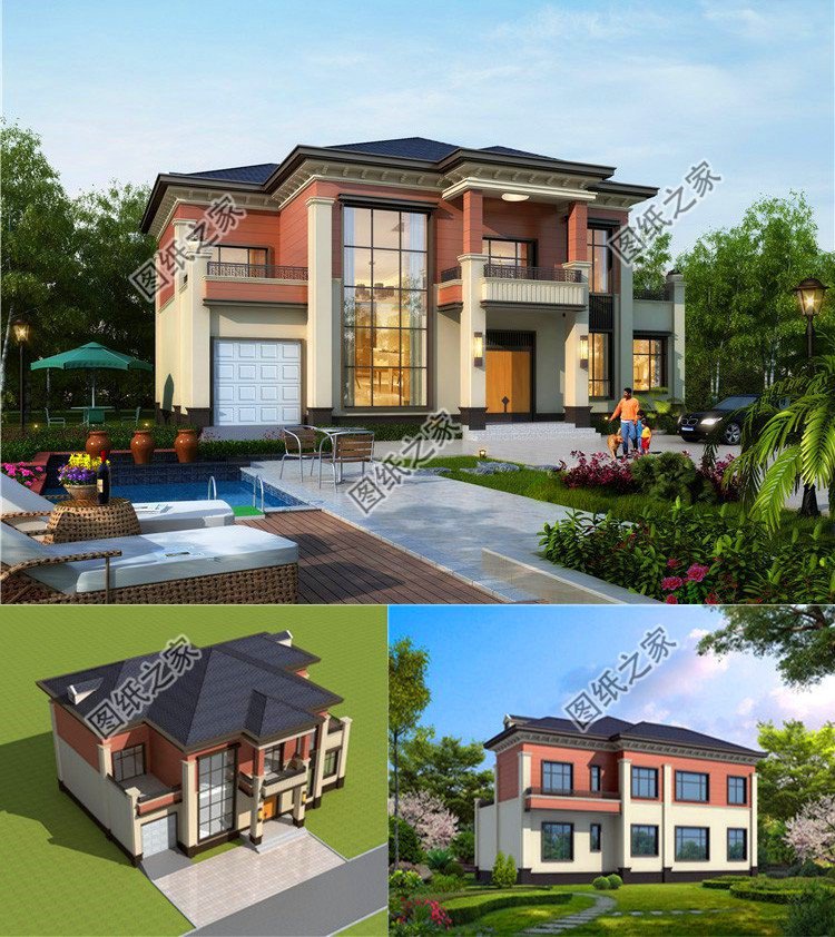 農村二層樓房設計圖，同樣大氣時尚，大家認為哪套更適合農村建造呢？