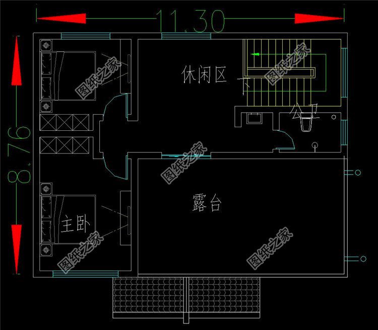 農村三層帶陽臺別墅設計圖，戶型通透采光好，不錯的建房選擇