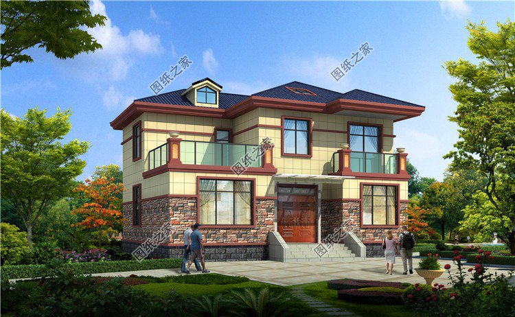 永不過(guò)時(shí)的帶露臺(tái)二層樓房設(shè)計(jì)圖，看了之后可真讓人心動(dòng)